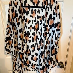 Peach Love California Animal Print Kimono
